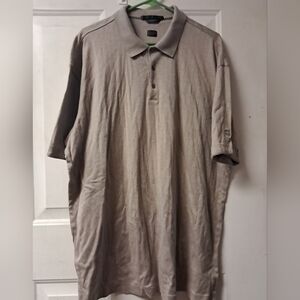 Nike Tiger Woods 70/2 Double Mercerized Mens XXL Polo Golf Shirt. Beige